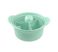 Yulokdwi Veggie Steamer - Food Grade with Compartment Cooker - Silicone Microwave Steamer Food Bowl - for Oven Air Fryer Cooking Home Apartment Kitchen Baby Veggie Pasta Soup Fish Seafood