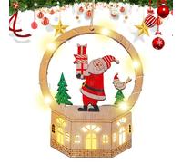 Yulokdwi Wooden Ornaments for Christmas Tree | Light up Seasonal Decor | Festive Pendant Ornament | for Front Door Office Wreath Staircase Window Sill Mantel Wall Living Room Study Bedroom Nightstand