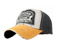 YULOONG Classic Baseball Cap 100% Cotton Vintage Washed Denim Dad Hat Adjustable Size for Man Women Unisex (Yellow)