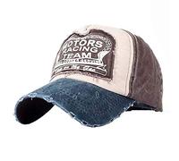 YULOONG Classic Baseball Cap 100% Cotton Vintage Washed Denim Dad Hat Adjustable Size for Man Women Unisex (Coffee B)