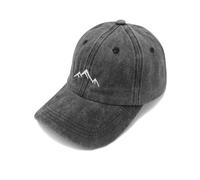 YULOONG Vintage Baseball Cap Mens Peak Embroidery Baseball Hats Classic Washed Cotton Dad Cap Womens Outdoor Sports Cap Adjustable Black