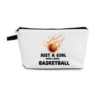 YULUENZE Basketball Gifts Basketball Christmas Birthday Gifts Just Love Basketball Makeup Bag Funny Basketball Gifts for Basketball Lovers Women Friends, ahz0178
