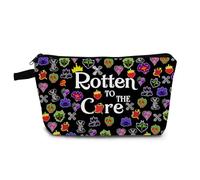 YULUENZE Black Descendants Makeup Bag Descendants Fans Gift Organizer Bag Rotten to the Core Toiletry Zipper Pouch Rotten Apple Cosmetic Bag Gift for Women Friends Family-2, ahz0441, Printed Cosmetic