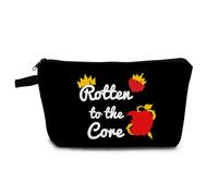YULUENZE Black Villain Makeup Bag Villain Witchy Fans Gift Organizer Zipper Pouch Rotten to the Core Rotten Apple Toiletry Cosmetic Bag Present for Women Friends Family