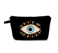 YULUENZE Bohemian Evil Eye Cosmetic Bag Small Makeup Bag Bohemian Evil Eye Toiletry Organizer Pouch with Zipper Presents for Women Friends -1