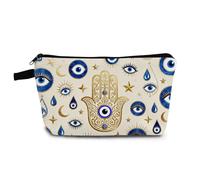 YULUENZE Bohemian Evil Eye Cosmetic Bag Small Makeup Bag Bohemian Evil Eye Toiletry Organizer Pouch with Zipper Presents for Women Friends -2