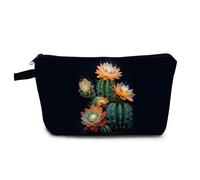 YULUENZE Cactus Gift Plant Cactus Makeup Bag Cute Small Organizer Bag with Zipper Floral Cactus Print Cosmetic Bag Birthday Gifts for Cactus Lovers Women Sisters Friends, hzt0190, Printed Makeup Bag