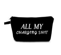 YULUENZE Charging Makeup Bag All My Charging Things Small Organizer Toiletry Pouch with Zipper Funny Cosmetic Bag Present for Wife Husband Families Women Friends, hzt0559