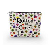 YULUENZE Descendants Makeup Bag Descendants Fans Gift Organizer Bag Rotten to the Core Toiletry Zipper Pouch Rotten Apple Canvas Cosmetic Bag Present for Women Friends Family-2, asn0440, Printed