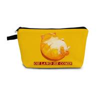 YULUENZE Funny Cat Makeup Bag Kawaii Cat Organizer Bag Toiletry Zipper Pouch Fat Kitten Kitty Cosmetic Bag Birthday Gift for Women Friends Sisters BFF, hzt0124, Printed Makeup Bag With a Metal Zipper