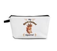YULUENZE Funny Squirrel Makeup Bag Toiletry Zipper Pouch Inspirational Gift My Spirit Animal Squirrel Cosmetic Bag for Squirrel Lovers Women Friends, ahz0159