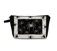 YULUENZE Gothic Spider Makeup Bag Cute Small Organizer Bag with Zipper Gothic Spider Cosmetic Bag Aesthetic Birthday Present for Women Friends -3