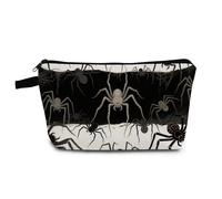 YULUENZE Gothic Spider Makeup Bag Cute Small Organizer Bag with Zipper Gothic Spider Cosmetic Bag Aesthetic Birthday Present for Women Friends -2
