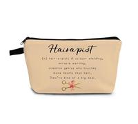 YULUENZE Hairapist Definition Makeup Bag Funny Hairapist Toiletry Organizer Zipper Pouch Hairstylists Are Kind Of A Big Deal Small Cosmetic Bag Present for Hair Stylists Hairdressers Women, hzt0590