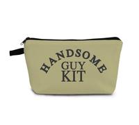 YULUENZE Handsome Guy Kit Cosmetic Bag Small Makeup Organizer Pouch with Zipper Funny Graphic Toiletry Makeup Bag Presents for Friends Colleague Family