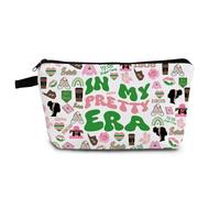 YULUENZE In My Pretty Era Makeup Bag Cute Small Organizer Bag with Zipper AKA 1908 Cosmetic Bag Aesthetic Sorority Present for Women Friends
