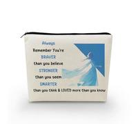 YULUENZE Inspirational Movie Makeup Bag with Zipper Inspiring Slogan Present for Movie Fans TV Show Fans Game Lovers, Elsa 02, Printed Makeup Bag With a Metal Zipper