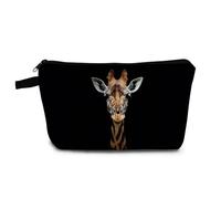 YULUENZE Kawaii Giraffe Gift Giraffe Makeup Bag Cute Small Organizer Bag with Zipper Lovely Giraffe Cosmetic Bag Birthday Gifts for Giraffe Lovers Women Sisters Friends, hzt0084, Printed Makeup Bag