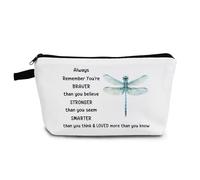 YULUENZE Out-lander Fans Makeup Bag Out-lander Inspirational Gift You Are Stronger Smarter Than You Think Toiletry Zipper Pouch Cosmetic Bag Gift for Friends Sisters Women, ahz0226