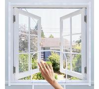 Yuly Custom Size Cat Protective Net,Cats Safety Window Nets,Self-Adhesive Anti-Mosquito Insect Bugs Fly Screen Netting,Double Zipper Window Screen Mesh