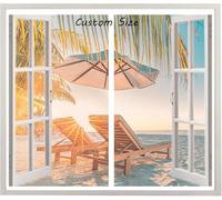 Yuly Custom Size Cat Window Screens,Cats Protection Window Guard Net with Zipper,Self-Adhesive Fly Screen Anti-Mosquito Insect Netting for Balcony