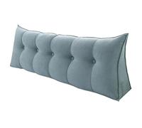 Yuly Large Triangular Wedge Pillows, Lumbar Support Cushion, Reading Backrest Cushion, Solid Color Wedge Headboard Cushion for Bed Sofa Bedroom (150 * 50 * 20CM,Blue)