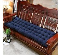 Yuly Outdoor Bench Cushion Pad Garden 2 Or 3 Seater Thick Chair Cushion Mat Seat Pad Soft Chaise Swing Cushion for Metal Wooden Benches 48 * 120CM-Blue…