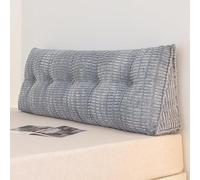 Yuly Wedge Headboard Pillow, Large Sofa Back Cushion, Waist Support Pillow, Reading Wedge Backrest Support Pad, Soft Comfortable Triangular Headboard Cushion (100x50x20cm,Grey)