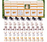 YULYNJQ 10 Set Positive Cat Gifts Bulk Employee Appreciation Gifts Box Breathing Gift Bulk for Coworker Team Desk Pets Thank You Teacher Cat Ornaments with Cheer up Card Box
