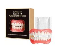 YULZAK Dentures Cosmetic Veneer Fake Teeth False Teeth Veneers White Dentures for Women Men Comfortable Protect Your Tooth and Regain Confident Smile with 50g Teething Gel（B）