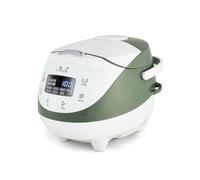 Yum Asia Panda Mini Rice Cooker With Ninja Ceramic Bowl and Advanced Fuzzy Logic (3.5 cup, 0.63 litre) 4 Rice Cooking Functions, 4 Multicooker functions, LED display, 220-240V (Whire and Sage Green)