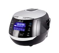 Yum Asia Sakura Rice Cooker - Black and Silver - 8 Cups | Ninja ceramic coated bowl, Advanced Fuzzy Logic, 6 Rice Functions, 6 Multifunctions, Motouch LED Display, 220-240V UK Plug