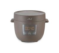 Yum Asia Tsuki Mini Rice Cooker - Pebble Grey - 2.5 Cups | Shinsei Ceramic Bowl, 5 Rice Functions, 2 Multifunctions, Hidden LED Display, 220-240V UK plug