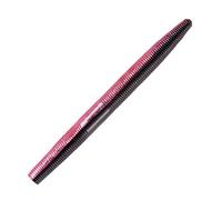 YUM Dinger Classic Worm All-Purpose Soft Plastic Bass Fishing Lure - Great Texas Rigged, Wacky Style, Carolina Rigged, Pitched, Etc., Red Shad, 4"