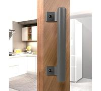 YUM Gray Aluminum Alloy Handle Balcony Sliding Door Sliding barn Door Handle Garden Door Handle Side-Mounted Handle with mounting Screws