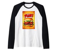 Yum Hamburger Raglan Baseball Tee