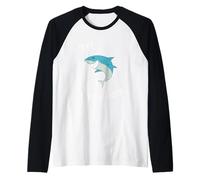 Yum! I Love Vegans! Fun Vegetarian Shark Swimming, Men/Women Raglan Baseball Tee