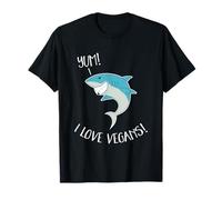 Yum! I Love Vegans! Fun Vegetarian Shark Swimming, Men/Women T-Shirt