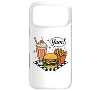 Yum Retro Diner Burger Milkshake Fries 50s Case for iPhone 17 Pro Max