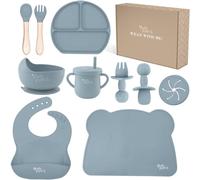 Yum Yums 10 Piece Silicone weaning sets - Toddler Feeding Kit - Blue Yum Yums Blue