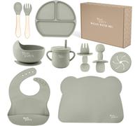 Yum Yums 10 Piece Silicone weaning sets - Toddler Feeding Kit - Grey Yum Yums Grey
