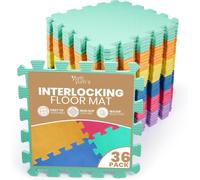 Yum Yums 29x29cm Multi-Colour Baby Play Mat - 36 Pack Soft & Interlocking Mats | Size: 29x29 cm Yum Yums Multicolor 29x29 cm