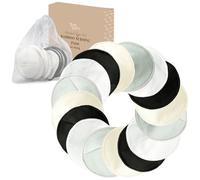 Yum Yum's Bamboo Breast Pads - 16 Pack Breast Pads Maternity - Reusable Organic Bamboo Nursing Pads - Breast feeding Essentials, Soft Ultra-Absorbent Leakproof Nipple Shields - Contoured Nipple Covers