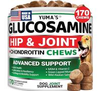 YUMA'S Glucosamine for Dogs - Hip & Joint Supplement for Dogs - 170 CT - Glucosamine Chondroitin for Chewable Dogs - Joint Pain Relief for Dogs with