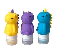 Yumbox Silicone Condiment Squeeze Bottles (Unicorns) Set of 3 Leakproof Dressing bottles