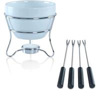 Yumchikel Chocolate Fondue Pot set Butter warmer Bowl Set with 4 Dipping Forks & Tea Light Holder - For the Perfect Melted,Chocolate & Cheese Serving fondue set valentines day gifts
