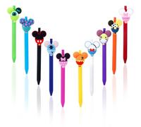 yumcute 10PCS Cartoon Ballpoint Pens Set,Cute Mouse Head Character Ears Retractable Ballpoint Pens,0.5mm Medium Nib, Kids Adults Office Desk Stationary Accessories, Gift for Teacher Student