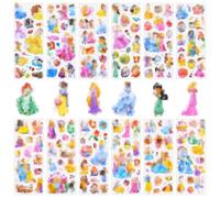 yumcute 12 Sheets Kawaii Stickers, Multicolor Cartoon Puffy Stickers for Kids, Reusable on Glass, Plastic, Metal, Wood, Ceramic, Wall