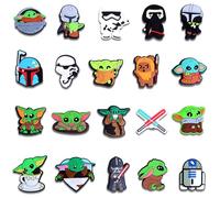 yumcute 20PCS Croc Anime Shoe Charms Cute Durable Water Proof DIY Decorative Sandals Bracelet Wristband Beach Bags Accessories Birthday Party Gift for Kids Girls Boys Adult