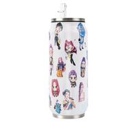 yumcute 500ml K pop Water Bottle, Insulated Travel Mug, Leakproof Stainless Steel Water Bottle with Straw for School,Camping,Travel,Party, Kids Aldult